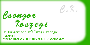 csongor koszegi business card